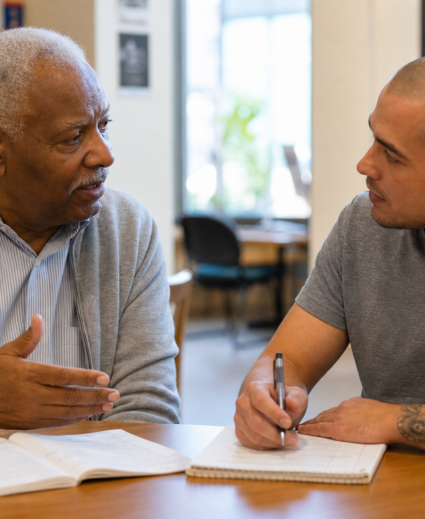 Mentor and learner building opportunity through education