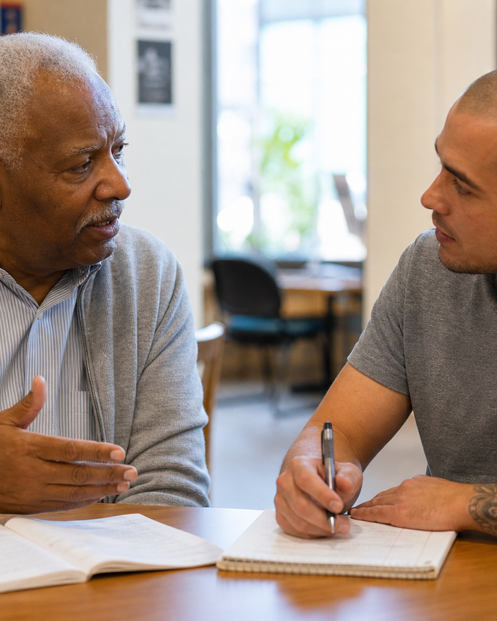 Mentor and learner building opportunity through education